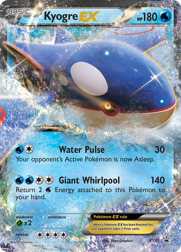 (041) Pokemon TCG XY Black Star Promos Single: Kyogre EX Promo