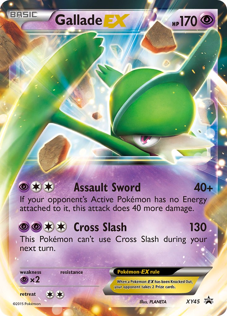 (045) Pokemon TCG XY Black Star Promos Single: Gallade EX Promo