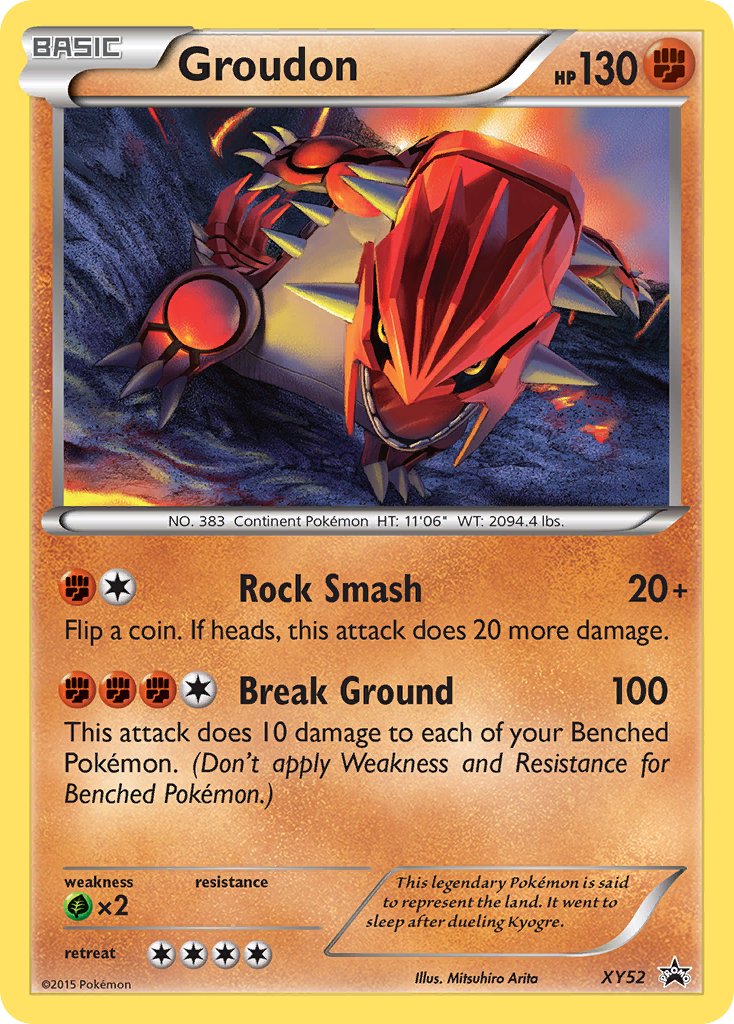 (052) Pokemon TCG XY Black Star Promos Single: Groudon Promo