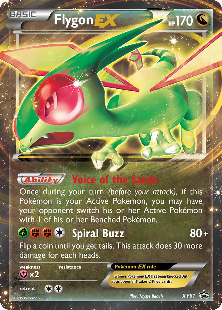 (061) Pokemon TCG XY Black Star Promos Single: Flygon EX Promo
