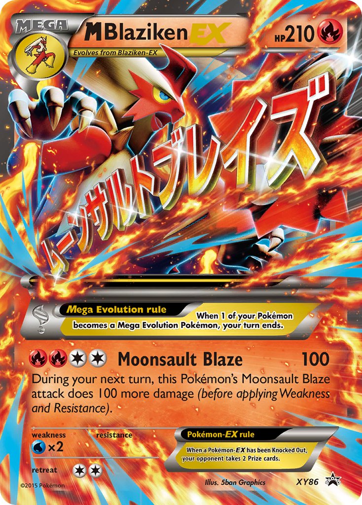 (086) Pokemon TCG XY Black Star Promos Single: MBlaziken EX Promo