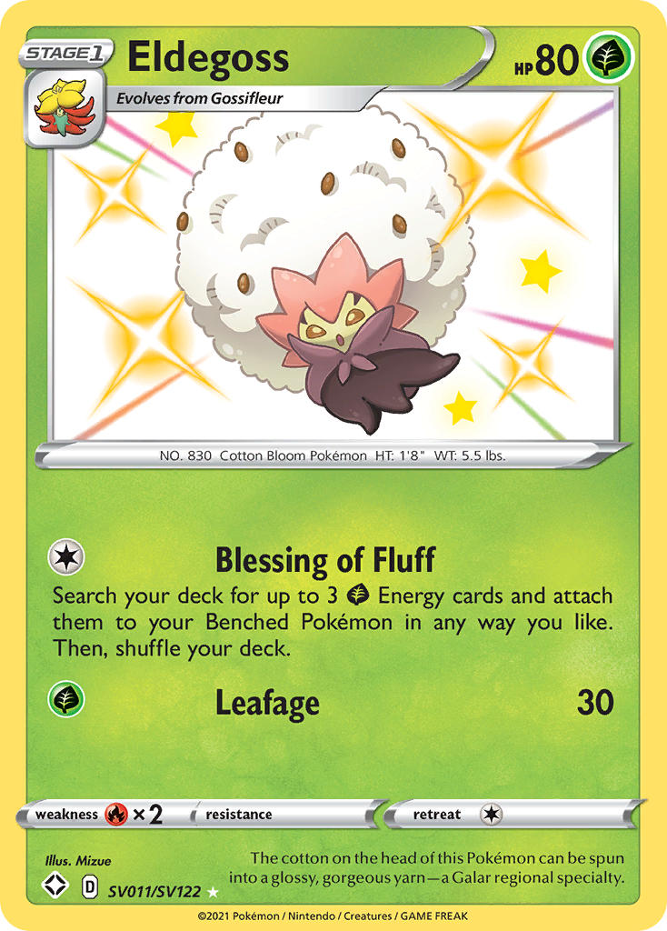 (SV011/SV122) Pokemon TCG Shining Fates Single: Eldegoss Secret Rare