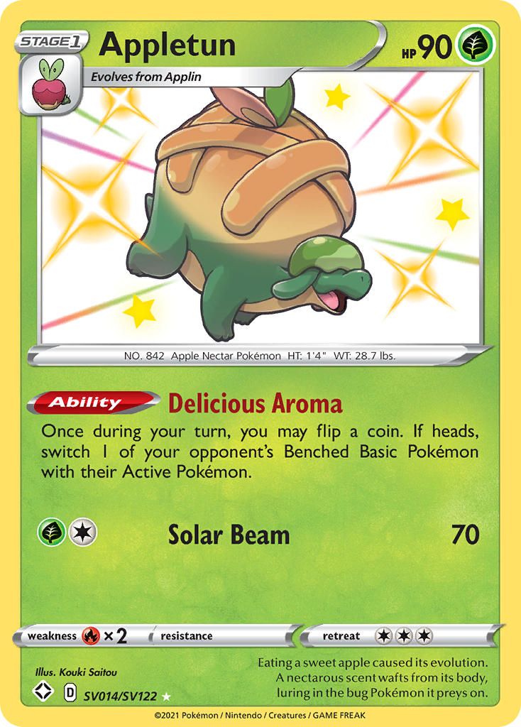 (SV014/SV122) Pokemon TCG Shining Fates Single: Appletun Secret Rare