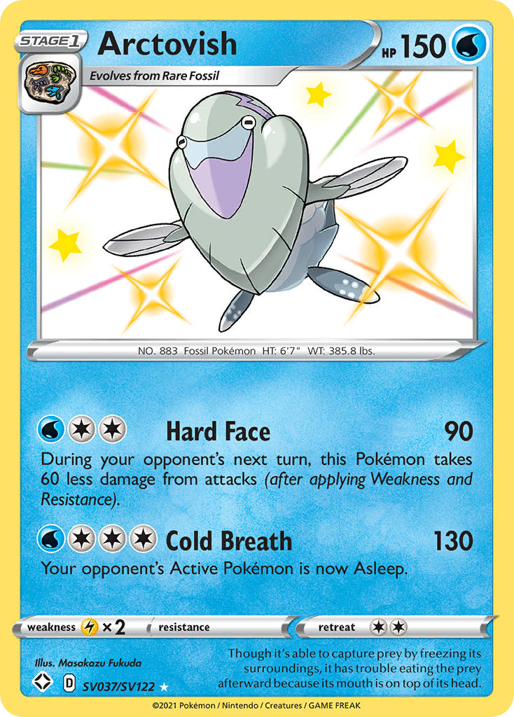 (SV037/SV122) Pokemon TCG Shining Fates Single: Arctovish Secret Rare