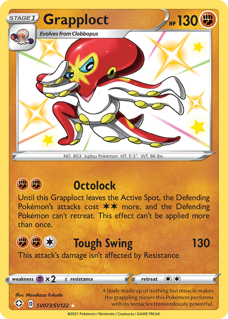 (SV073/SV122) Pokemon TCG Shining Fates Single: Grapploct Secret Rare