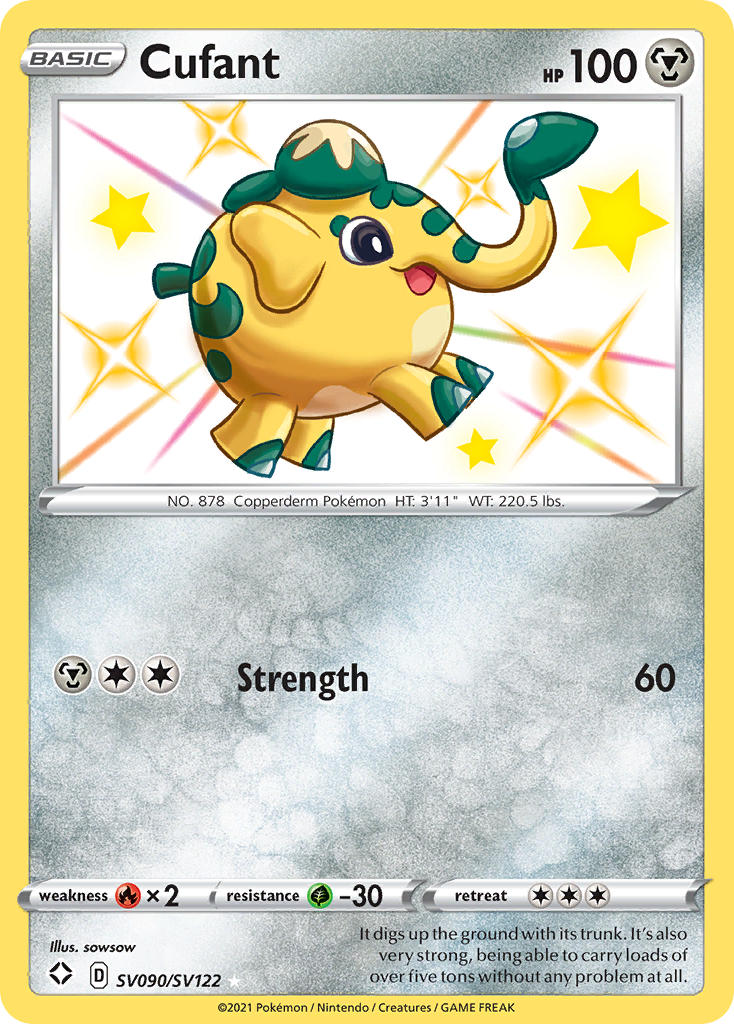 (SV090/SV122) Pokemon TCG Shining Fates Single: Cufant Secret Rare