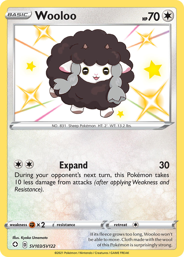 (SV103/SV122) Pokemon TCG Shining Fates Single: Wooloo Secret Rare