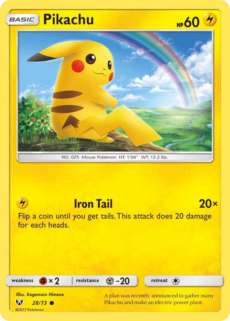 (028/73) Pokemon TCG Shining Legends Single: Pikachu Common
