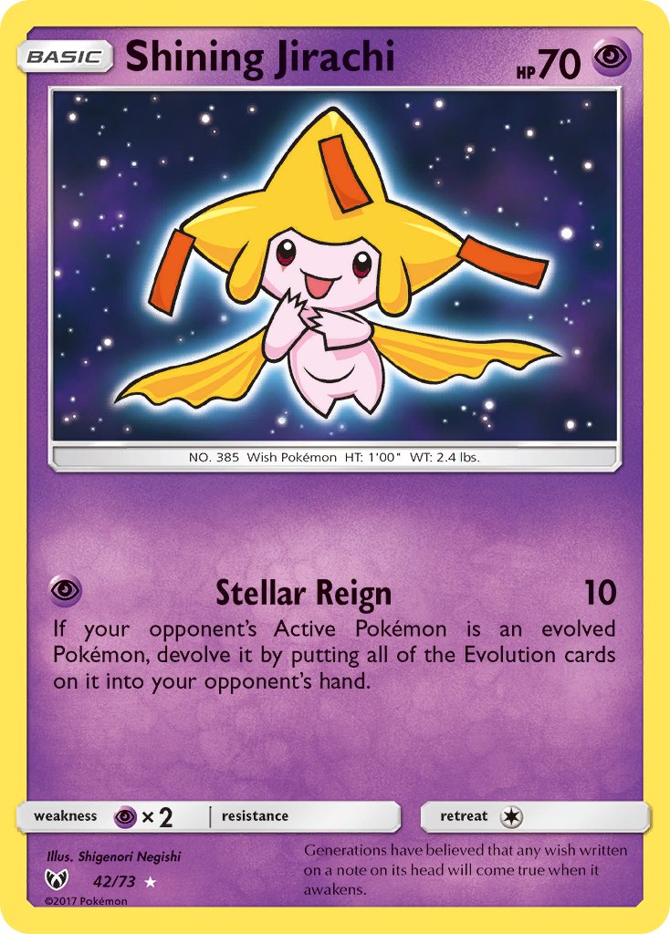(042/73) Pokemon TCG Shining Legends Single: Shining Jirachi Shiny Ultra Rare