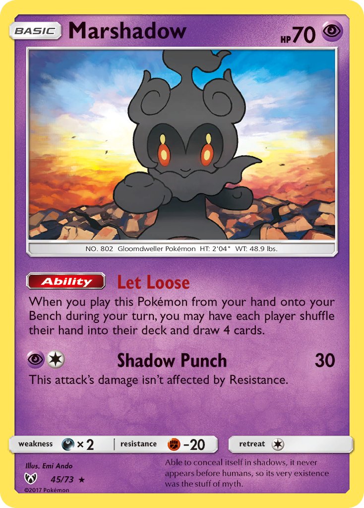 (045/73) Pokemon TCG Shining Legends Single: Marshadow Holo Rare