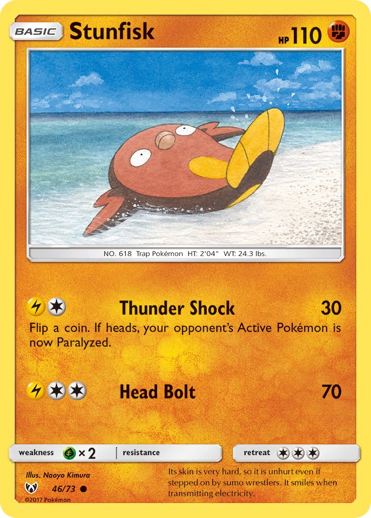 (046/73) Pokemon TCG Shining Legends Single: Stunfisk Common