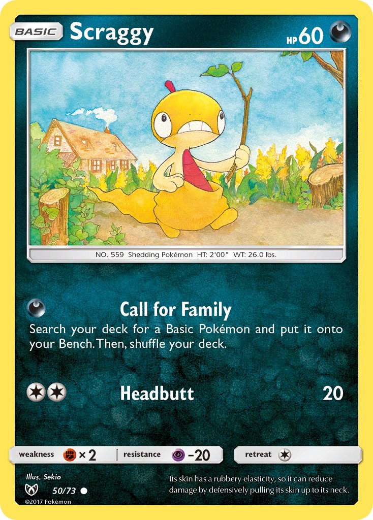 (050/73) Pokemon TCG Shining Legends Single: Scraggy Common