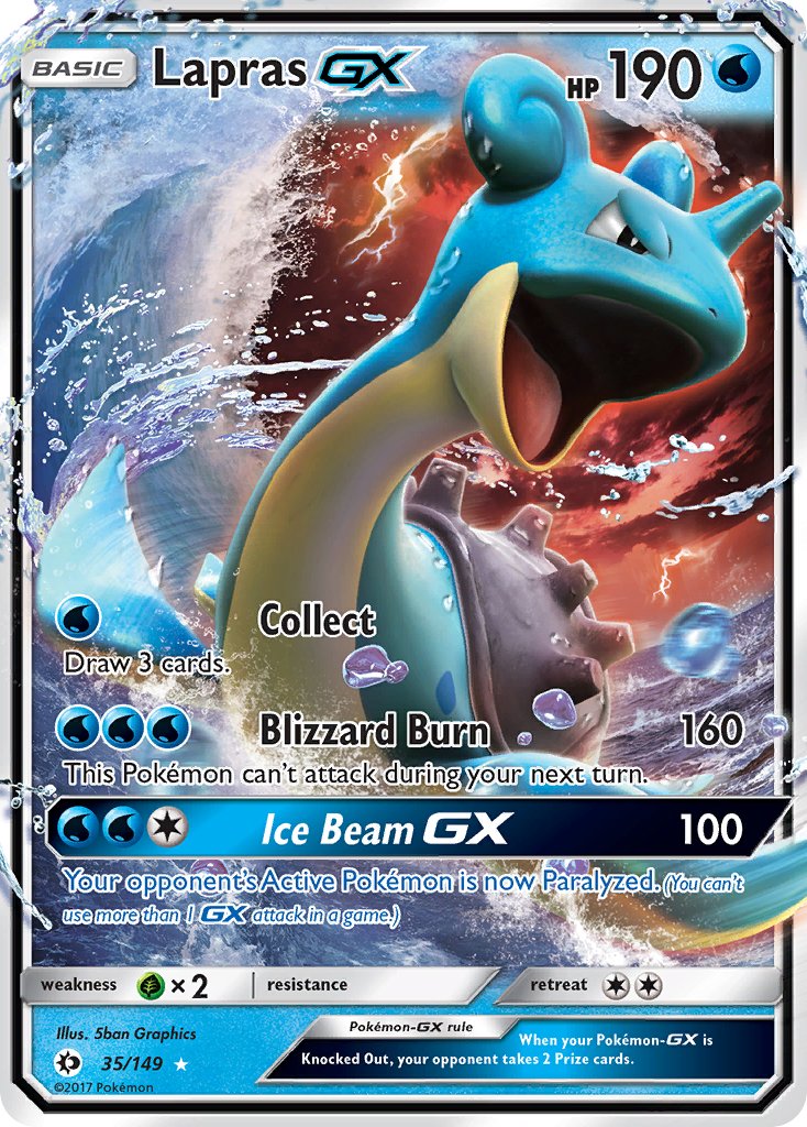 (035/149) Pokemon TCG Sun & Moon Single: Lapras GX Ultra Rare