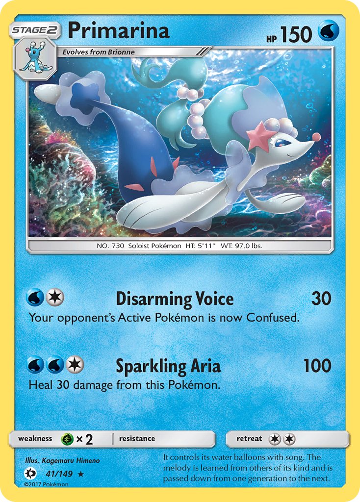 (041/149) Pokemon TCG Sun & Moon Single: Primarina Rare