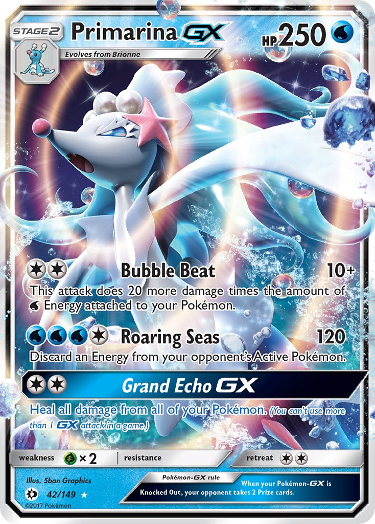 (042/149) Pokemon TCG Sun & Moon Single: Primarina GX Ultra Rare
