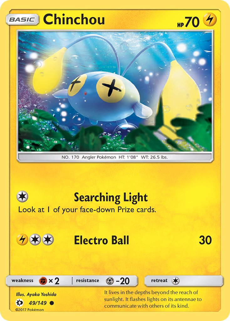 (049/149) Pokemon TCG Sun & Moon Single: Chinchou Common
