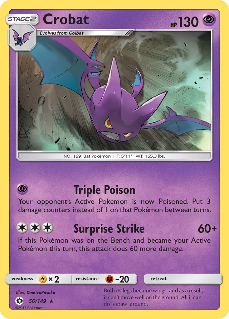 (056/149) Pokemon TCG Sun & Moon Single: Crobat Holo Rare