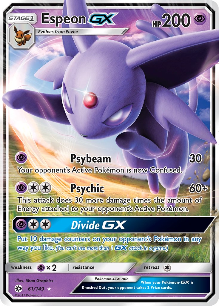 (061/149) Pokemon TCG Sun & Moon Single: Espeon GX Ultra Rare