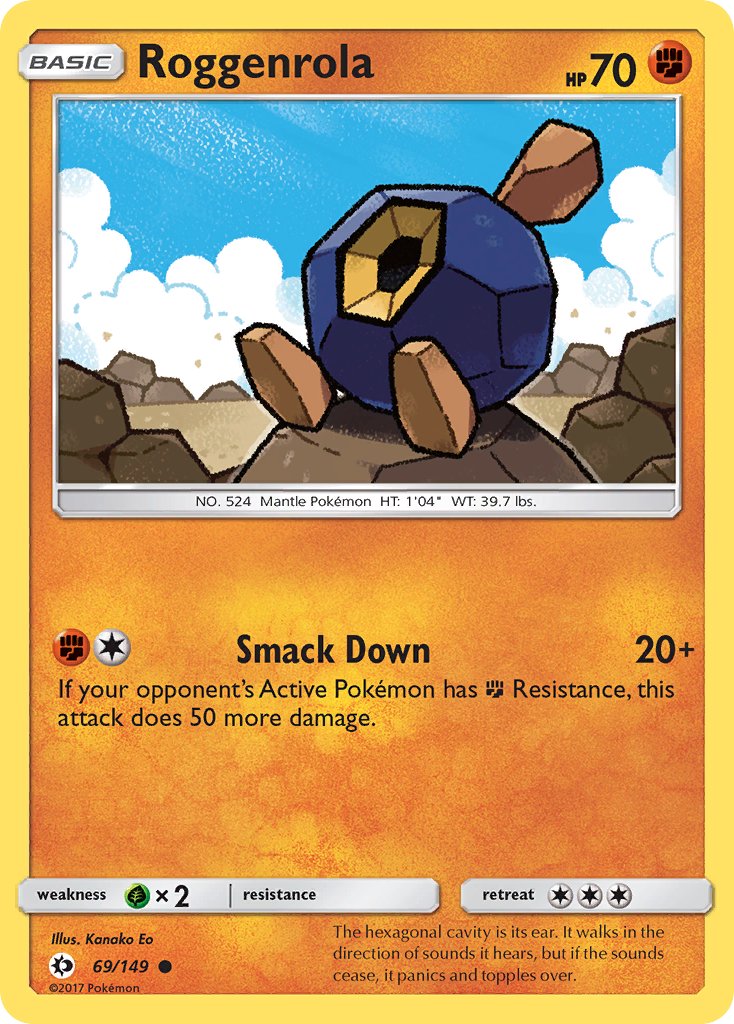 (069/149) Pokemon TCG Sun & Moon Single: Roggenrola Reverse Holo Common