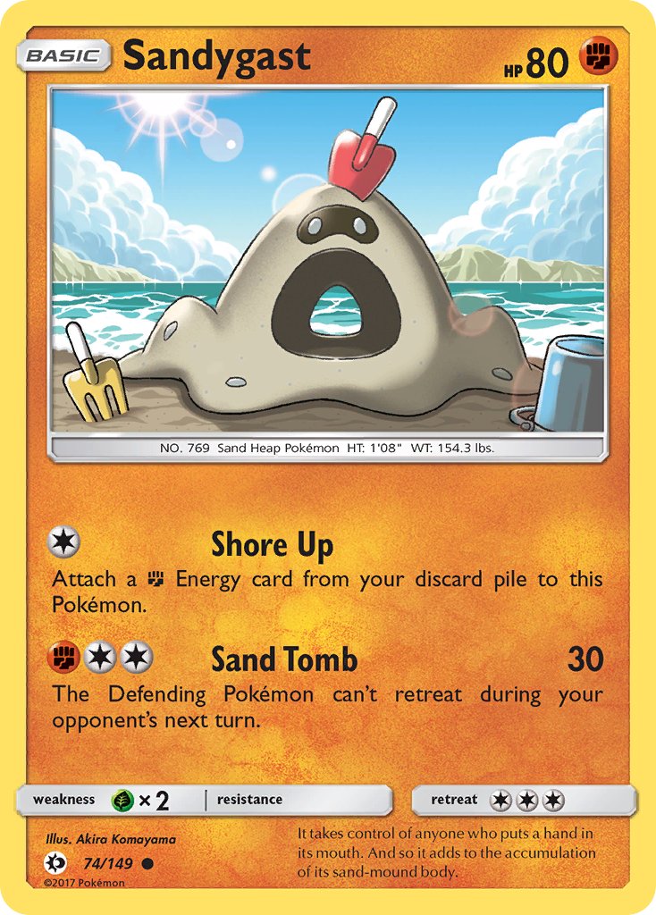 (074/149) Pokemon TCG Sun & Moon Single: Sandygast Common