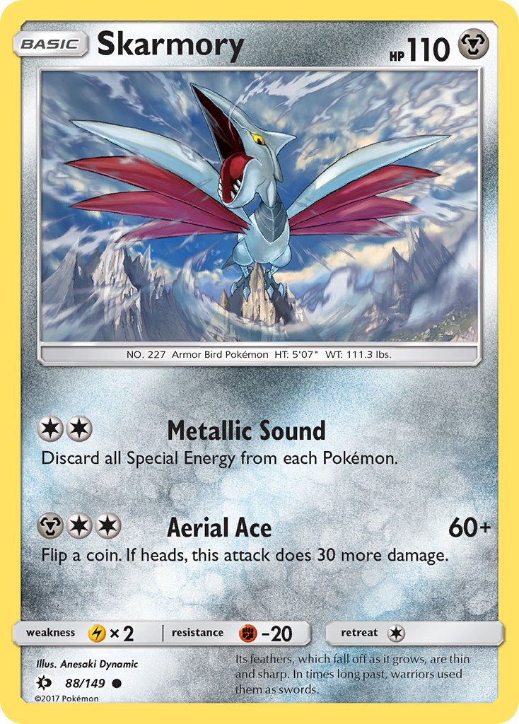 (088/149) Pokemon TCG Sun & Moon Single: Skarmory Reverse Holo Common
