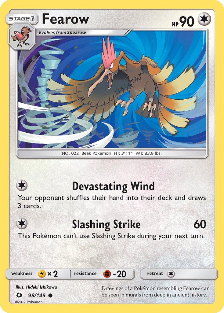 (098/149) Pokemon TCG Sun & Moon Single: Fearow Reverse Holo Common