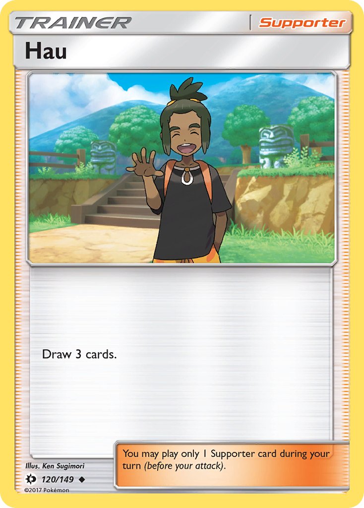 (120/149) Pokemon TCG Sun & Moon Single: Hau Uncommon
