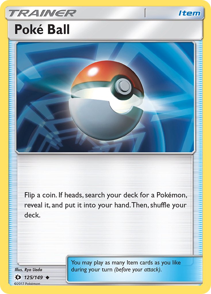 (125/149) Pokemon TCG Sun & Moon Single: Poké Ball Reverse Holo Uncommon