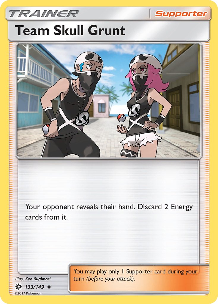 (133/149) Pokemon TCG Sun & Moon Single: Team Skull Grunt Uncommon