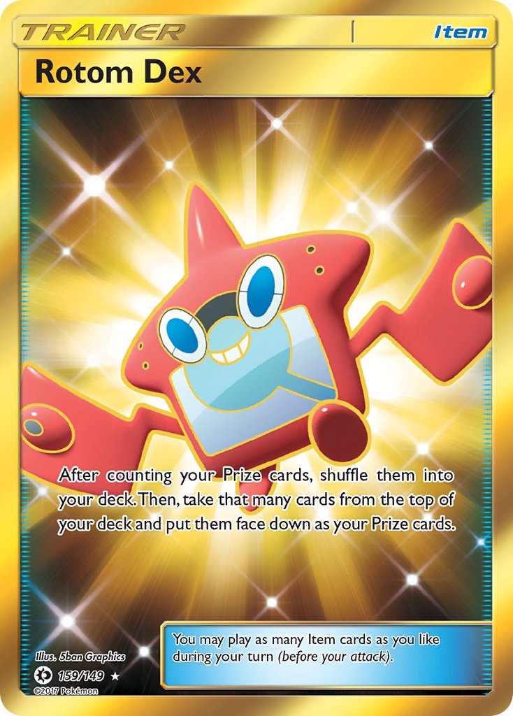 (159/149) Pokemon TCG Sun & Moon Single: Rotom Dex Secret Rare
