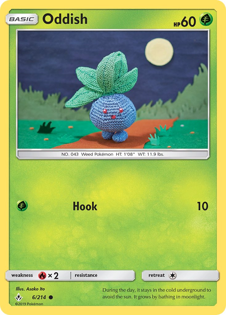 (006/214) Pokemon TCG Unbroken Bonds Single: Oddish Reverse Holo Common