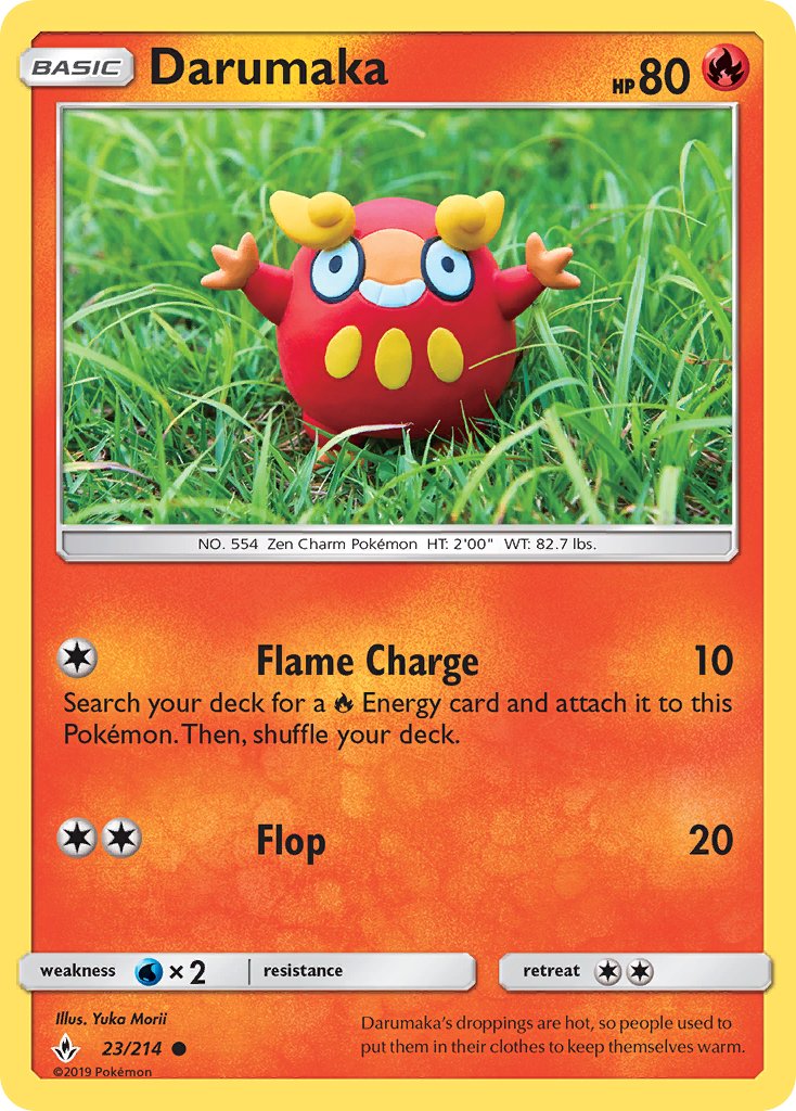 (023/214) Pokemon TCG Unbroken Bonds Single: Darumaka Reverse Holo Common