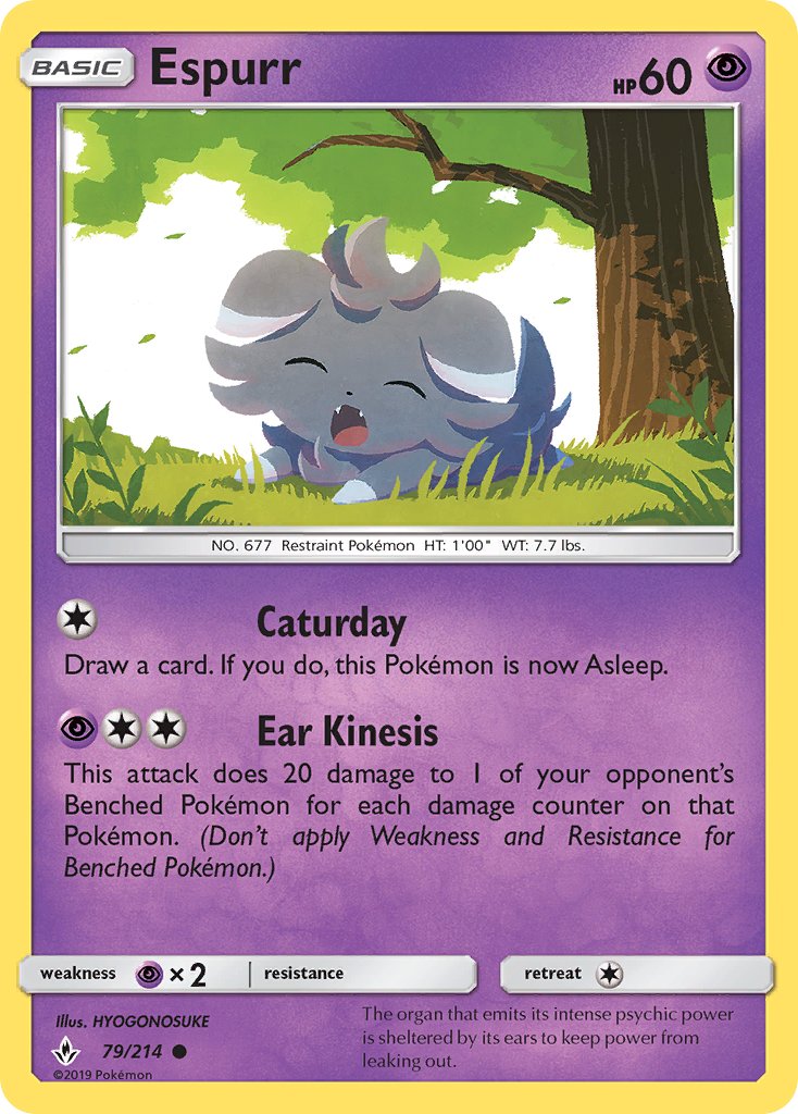 (079/214) Pokemon TCG Unbroken Bonds Single: Espurr Common