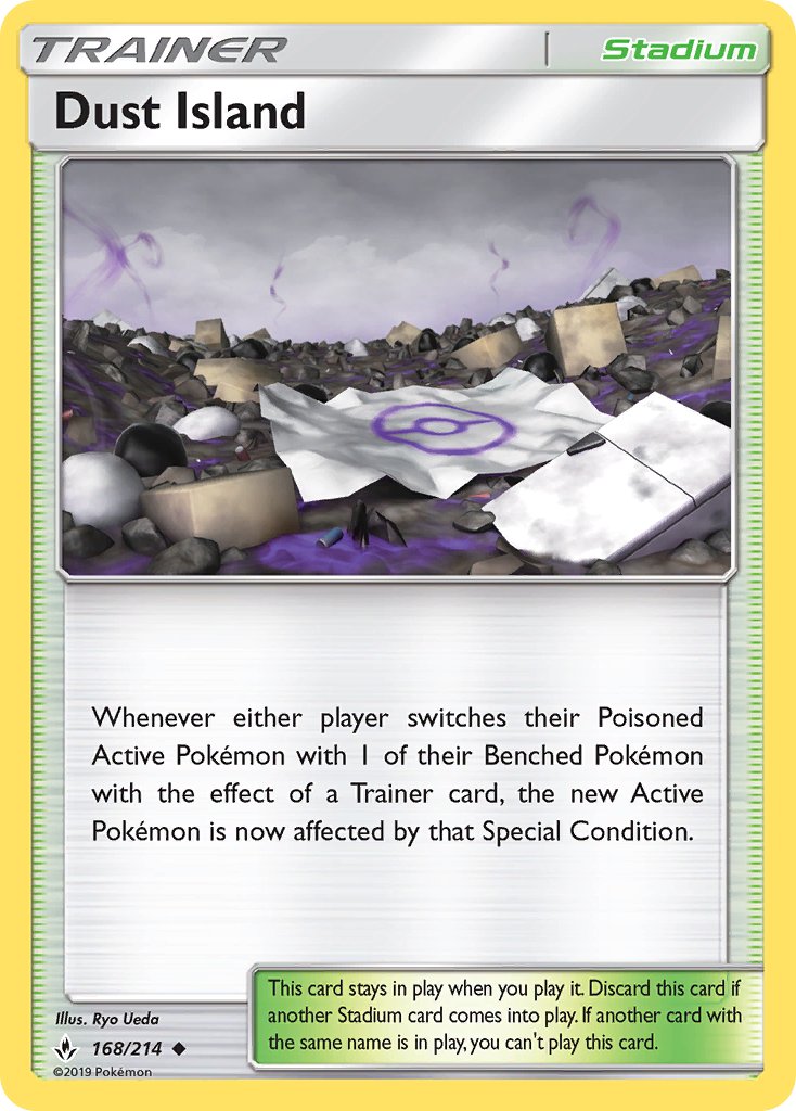 (168/214) Pokemon TCG Unbroken Bonds Single: Dust Island Uncommon