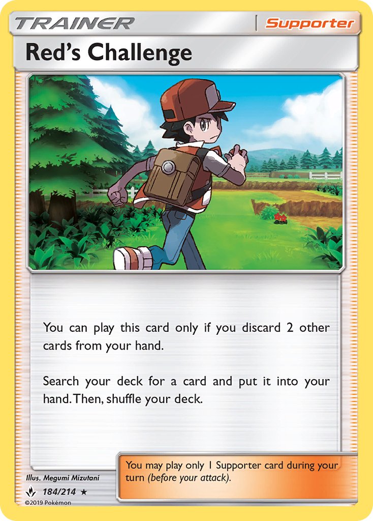 (184/214) Pokemon TCG Unbroken Bonds Single: Red's Challenge Reverse Holo Holo Rare
