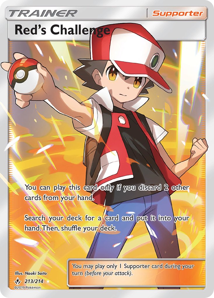 (213/214) Pokemon TCG Unbroken Bonds Single: Red's Challenge Ultra Rare