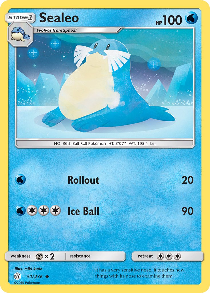 (051/236) Pokemon TCG Cosmic Eclipse Single: Sealeo Uncommon