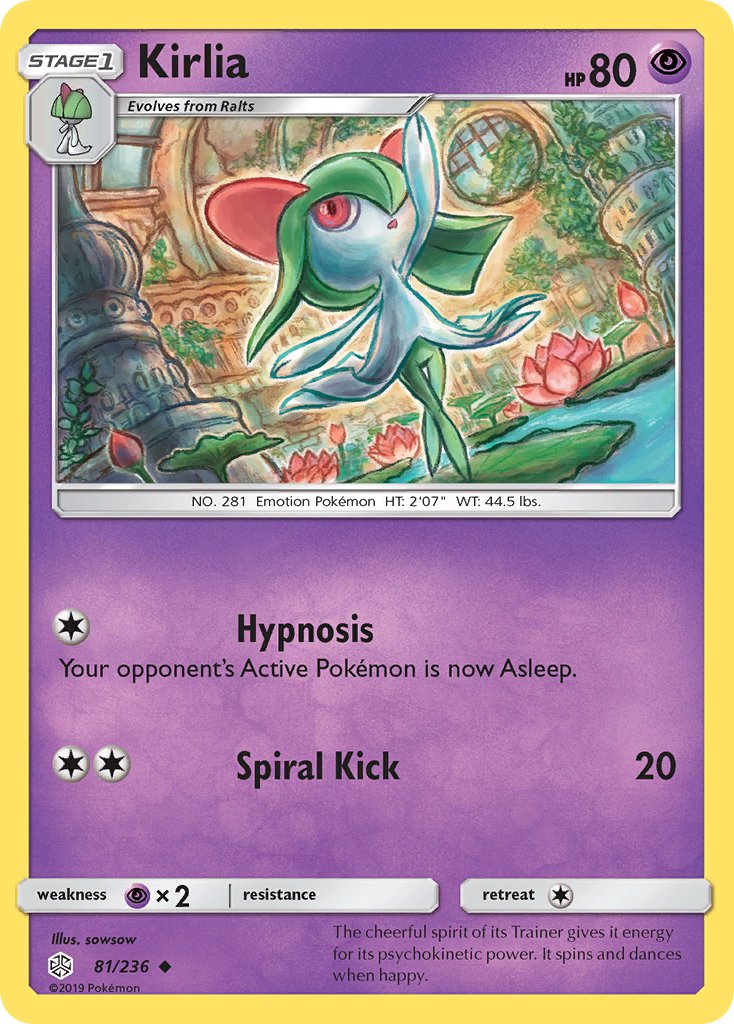 (081/236) Pokemon TCG Cosmic Eclipse Single: Kirlia Reverse Holo Uncommon