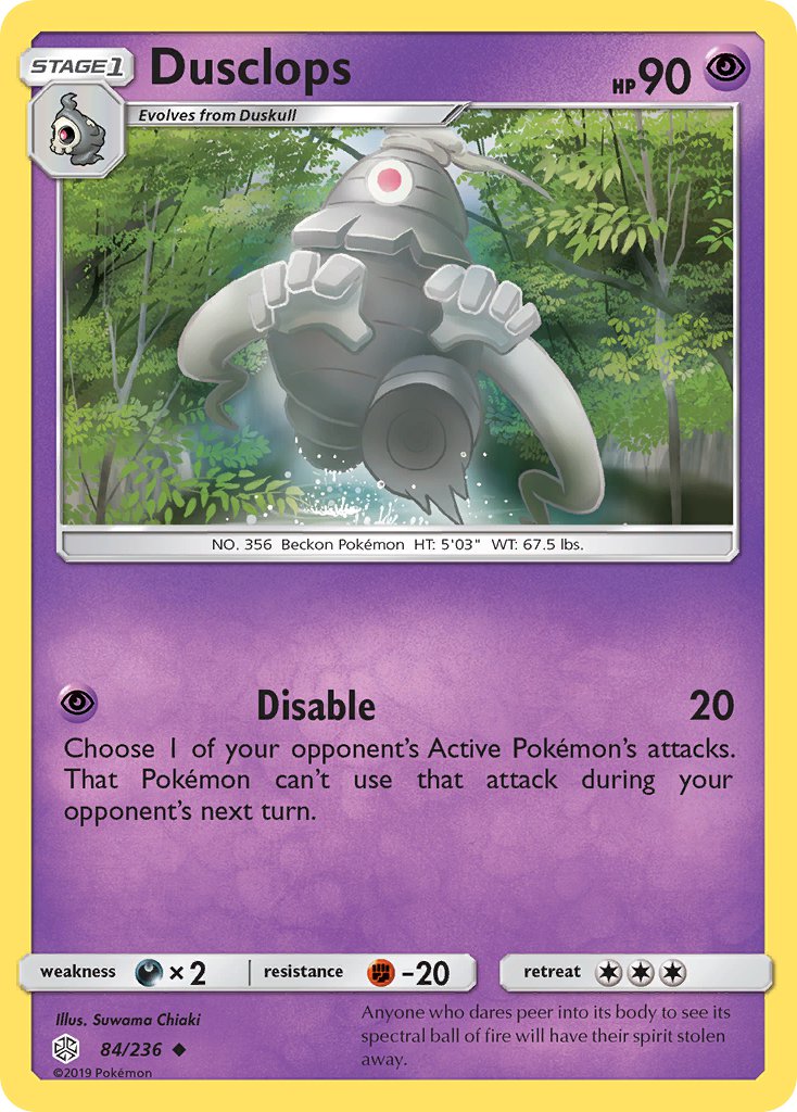 (084/236) Pokemon TCG Cosmic Eclipse Single: Dusclops Uncommon