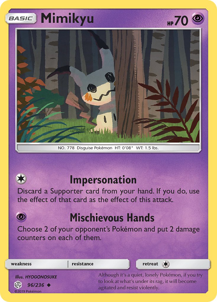 (096/236) Pokemon TCG Cosmic Eclipse Single: Mimikyu Uncommon