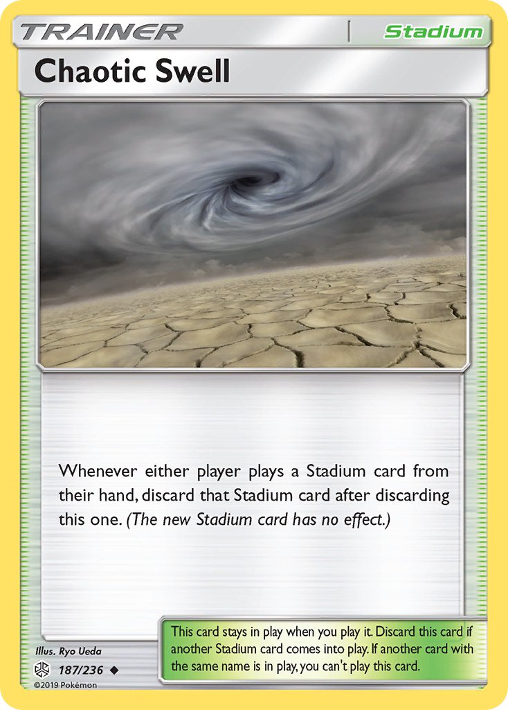 (187/236) Pokemon TCG Cosmic Eclipse Single: Chaotic Swell Reverse Holo Uncommon