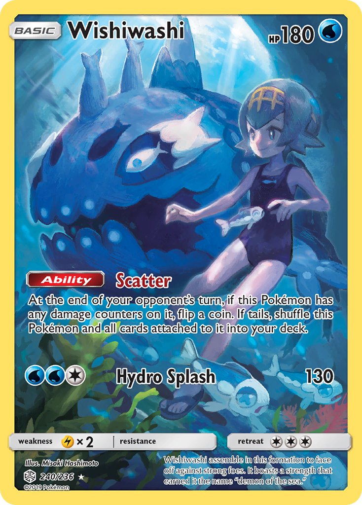 (240/236) Pokemon TCG Cosmic Eclipse Single: Wishiwashi Illustration Rare