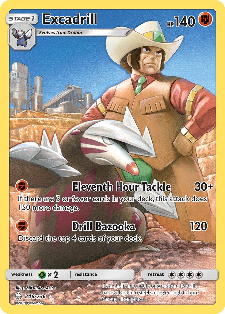 (246/236) Pokemon TCG Cosmic Eclipse Single: Excadrill Illustration Rare
