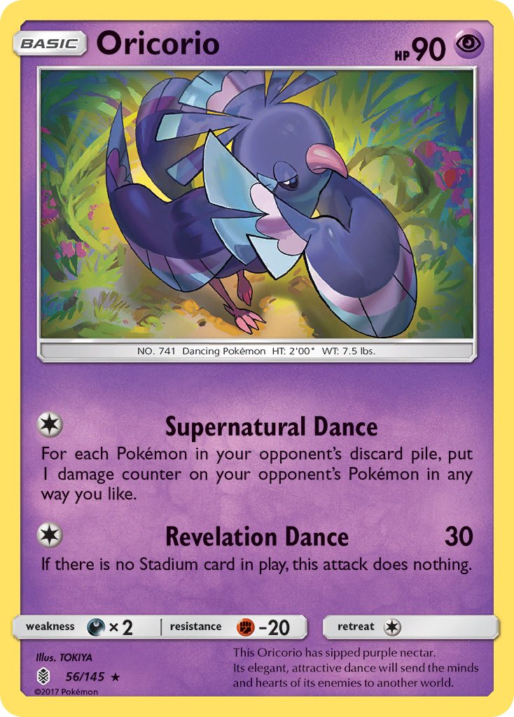 (056/145) Pokemon TCG Guardians Rising Single: Oricorio Reverse Holo Rare
