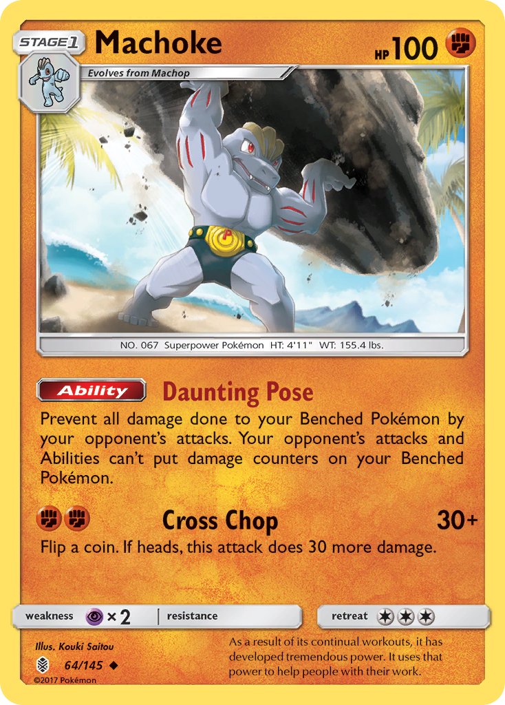 (064/145) Pokemon TCG Guardians Rising Single: Machoke Uncommon