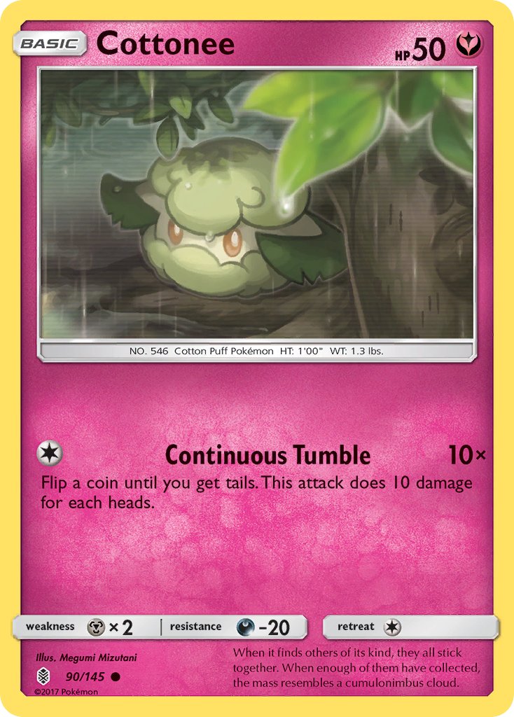 (090/145) Pokemon TCG Guardians Rising Single: Cottonee Common