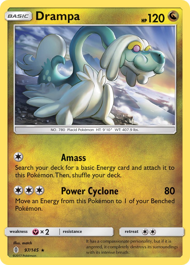 (097/145) Pokemon TCG Guardians Rising Single: Drampa Holo Rare