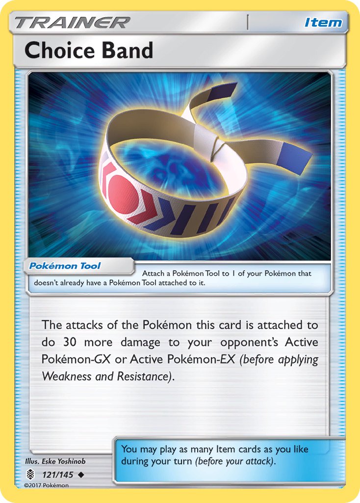(121/145) Pokemon TCG Guardians Rising Single: Choice Band Uncommon