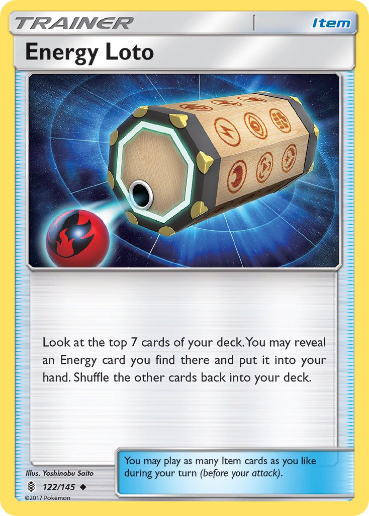 (122/145) Pokemon TCG Guardians Rising Single: Energy Loto Uncommon