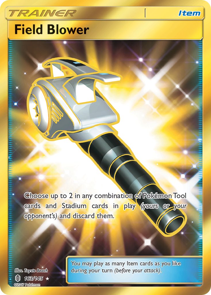 (163/145) Pokemon TCG Guardians Rising Single: Field Blower Secret Rare